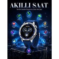 Amoled Ekranlı Bluetooth Akıllı Saat 3 Kordonlu Uzun Pil Ömürlü