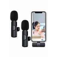 Lightning Girişli Iphone Uyumlu Ikili Kablosuz Yaka Mikrofonu Youtube Facebook Tiktok Vlog