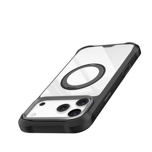 Apple iPhone 17 Pro Max Kılıf M-safe Şarj Özellikli Parmak Ring Standlı Airbag Tasarımlı Mutural Obsidian Serisi Kapak