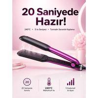 Saç Düzleştirici Isı Ayarlı Seramik Kaplama Döner Kablo Yıpranma Karşıtı