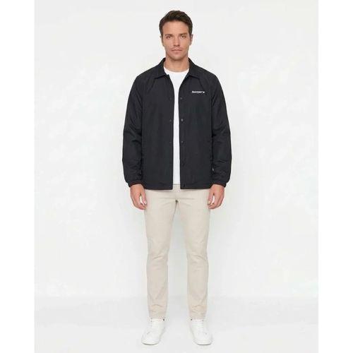 Erkek Yağmur İtici İç Astarlı Çıtçıtlı İç Cepli Dış Cepli Mevsimlik Ceket - Siyah