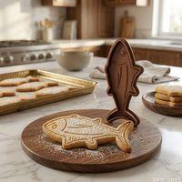 Balık Figürlü Hamur Şekillendirici Kurabiye Kalıbı Oyun Hamuru Kalıbı 11 5 cm