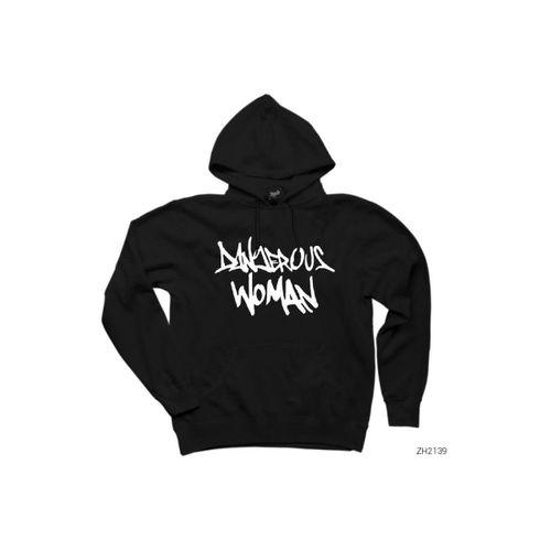 Ariana Grande Dangerous Woman Siyah Kapşonlu Sweatshirt Hoodie