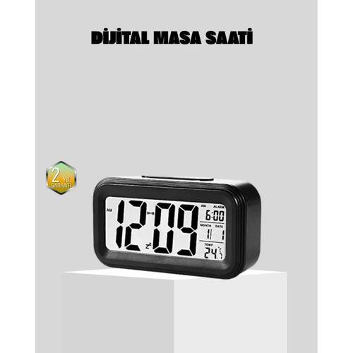 Fotoselli Dijital Masa Saati Aydınlatmalı Alarm Ve Tarih Göstergeli