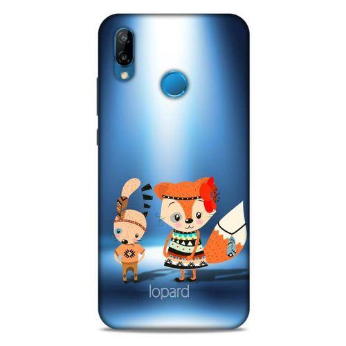 Huawei P20 Lite Kılıf FunnyMaX (1) Kılıfı Mavi Beyaz