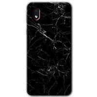 Potkal Hediye Fabrikası Samsung Galaxy A01 Core Kılıf HD Desen Baskılı Arka Kapak - Siyah Mermer