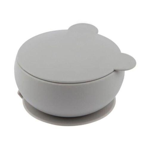 OiOi OiOi Silikon Kapaklı Kase Powder Grey
