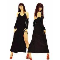 B101199 Derin Yırbrfaçlı Eldivenli Elbise