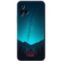 Vivo Y21s Kılıf HD Desen Baskılı Arka Kapak - Night Fores Mount + Kırılmaz Cam