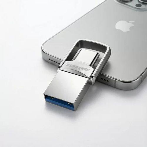 2'si 1 Arada Usb 3.2 Type-c Ve Usb 64gb Metal Flash Disk