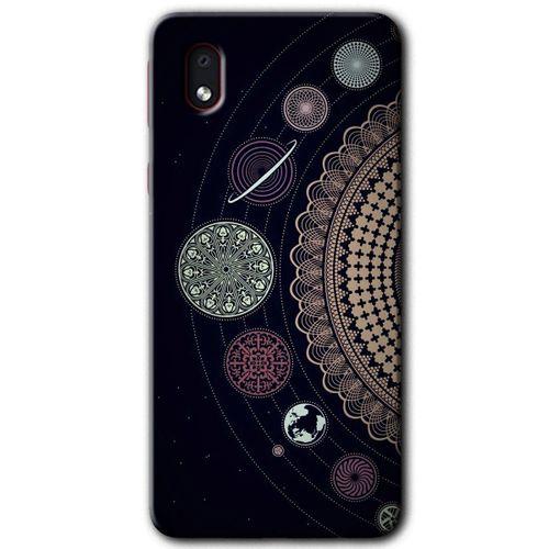 MRCİLETİSİM Samsung Galaxy A01 Core Kılıf Baskılı Kapak - Gezegen Döngüsü +Tam Ekran Koruyucu