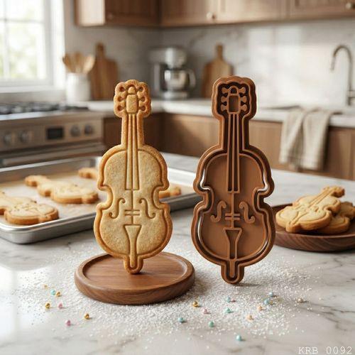 Viyolonsel Figürlü Hamur Şekillendirici Kurabiye Kalıbı Oyun Hamuru Kalıbı 10 5 cm