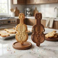 Viyolonsel Figürlü Hamur Şekillendirici Kurabiye Kalıbı Oyun Hamuru Kalıbı 10 5 cm