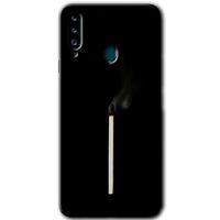 Samsung Galaxy A20s Kılıf Baskılı Kapak - Sönmüş Kibrit + 5D Tam Kaplayan Cam