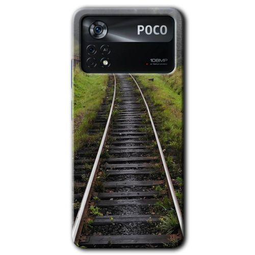 Poco x4 Pro Kılıf HD Desen Baskılı Arka Kapak - Tren Yolu + Kırılmaz Cam