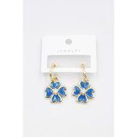 Çiçek Küpe - Mavi