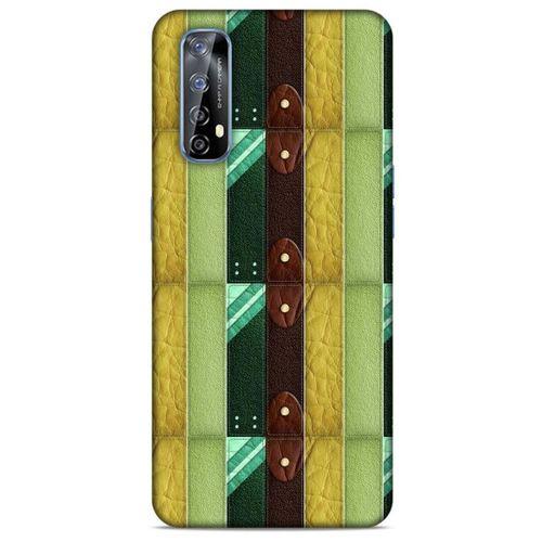 Huawei P Smart 2021 Kılıf Patchwork (15) Antişok Kılıf Yeşil Kahve