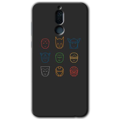 Potkal Hediye Fabrikası Huawei Mate 10 Lite Kılıf HD Desen Baskılı Arka Kapak - Avengers Minimalism