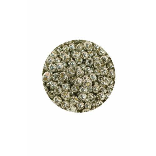 Dökme Cam Kum Boncuk (8/0) 3 mm - 60 Gram - Parlak Gümüş - BNC188