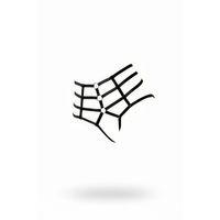 Siyah Tanga - Külot Yüksek Bel Halka Detaylı Bantlı - Brf1211