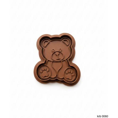 Sevimli Yavru Ayı Figürlü Kurabiye Kalıbı ve Hamur Kesici – Şeker Hamuru ve Oyun Hamuru İçin İki Parça Kalıp