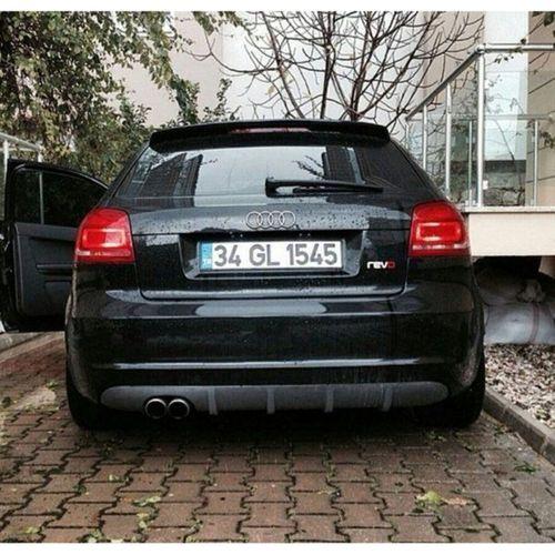 Audi A3 Uyumlu Hatchback Çift Çıkış Difüzör(Fiber)
