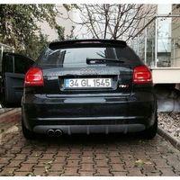Audi A3 Uyumlu Hatchback Çift Çıkış Difüzör(Fiber)