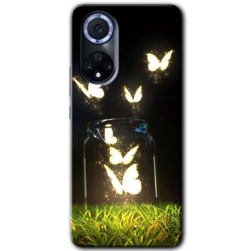 Huawei Nova 9 Kılıf HD Desen Baskılı Arka Kapak - Işıklı Kelebekler