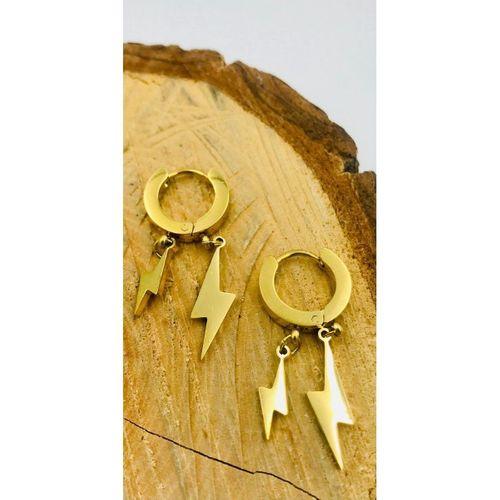 Gold Renk Figürlü Çelik  Küpe