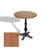 Dockers Çipa 1012 Döküm Ayak Yuvarlak Masa Çap 60cm - (Werzalit, Wermodin ve Allzalit Tabla) - Koyu Ahşap