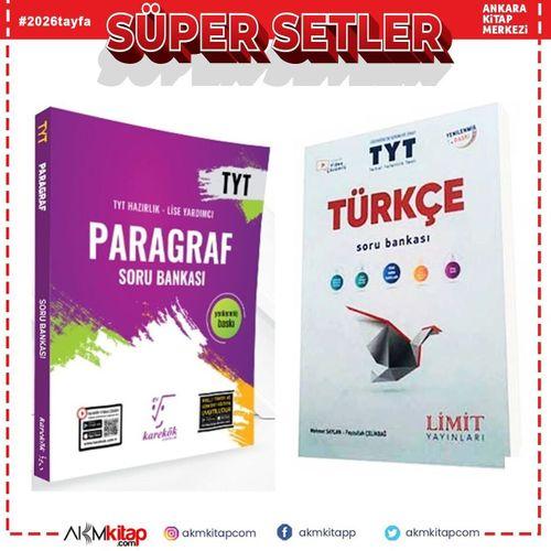 Limit Yayınları TYT Türkçe ve Karekök Yayınları Paragraf Soru Bankası Seti 2 Kitap