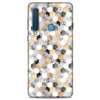 Mermer Desenli (50) Tema Shockproof Kılıf Koyu Gri Samsung Galaxy A9 2018 Kılıf