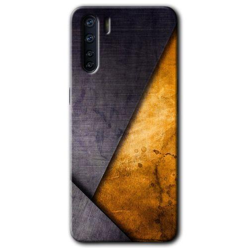 MRCİLETİSİM Oppo A91 Kılıf Kapak - Abstract 3 +Hayalet Ekran Yandan Gözükmez