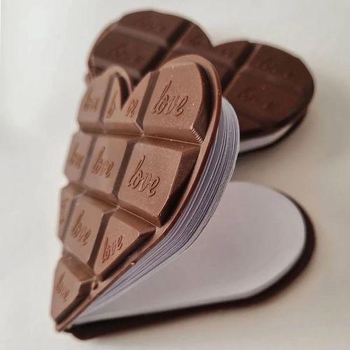 Kalp Tasarımlı Çikolata Not Defteri