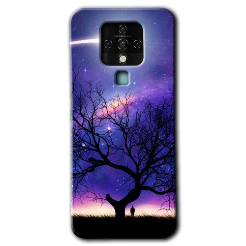 Tecno Camon 16 Kılıf HD Desen Baskılı Arka Kapak - Uzay Silüet