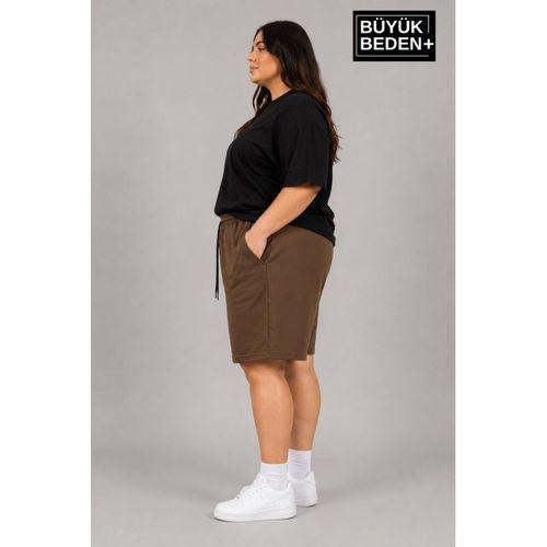 Süperlife Büyük Beden Kadın Bağcıklı Şort SPR26BSRK592