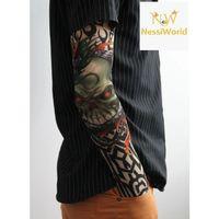 Giyilebilir Kol Dövmesi Çorap Dövme 3D Baskılı Kol Bacak Dövme 2 Adet Model 18