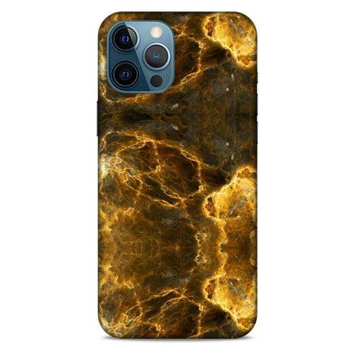Mermer Desenli (9) Tema Kılıf Koyu Kahverengi Apple iPhone 12 Pro Max Kılıf