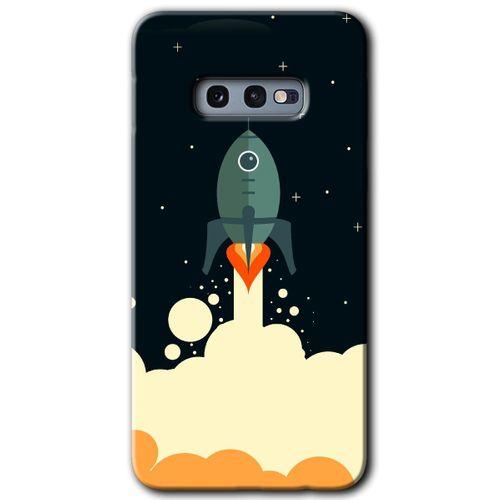 Potkal Hediye Fabrikası Samsung Galaxy S10e HD Baskılı Kılıf + 9D Tam Ekran Koruyucu - Space Smoke