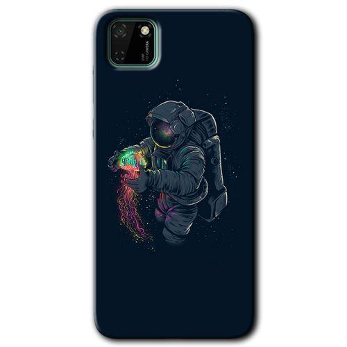 Huawei Y5P Kılıf HD Desen Baskılı Arka Kapak - Astronot Kıyafeti