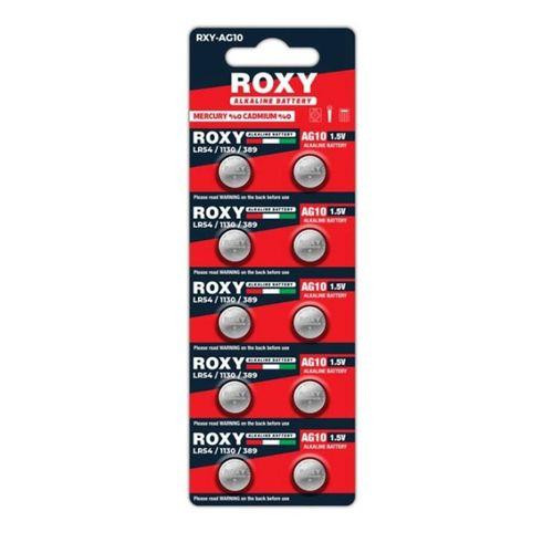 Roxy RXY-AG10 1.5 Volt LR54/1130/189/389 Alkalin Düğme Pil (10'LU Paket)