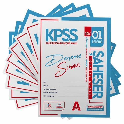 2026 KPSS GYGK ŞAHESER Türkiye Geneli Kurumsal 10lu Dijital Çözümlü Paket Deneme