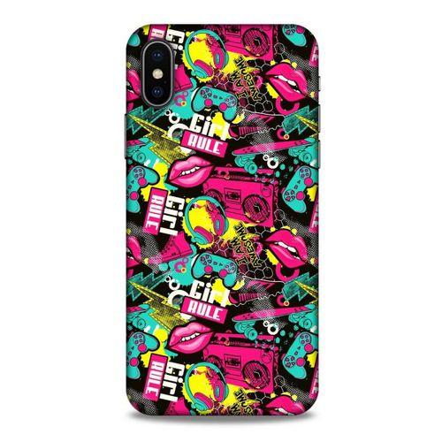 Graffitix (27) Desenli Silikon Kapak Apple iPhone XS Kılıf