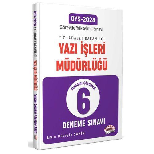 2024 GYS Adalet Bakanlığı Yazı İşleri Müdürlüğü 6 lı Deneme Sınavı Editör Yayınları
