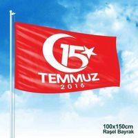 15 Temmuz Demokrasi Bayramı Sancağı -100x150 Cm Bayrak (1 Metre X 1,5 Metre)