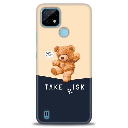 Realme C21 Kılıf HD Baskılı Kılıf - Take Risk + Tam Ekran Koruyucu