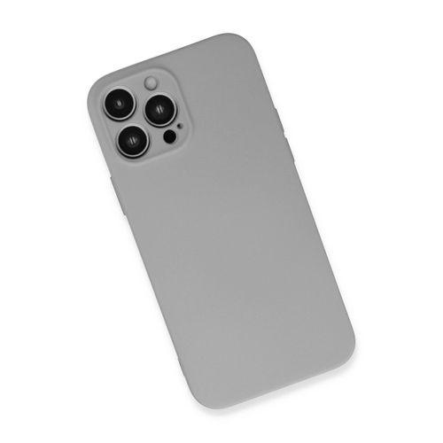 Newface iPhone 13 Pro Max Kılıf Nano içi Kadife  Silikon - Açık Gri