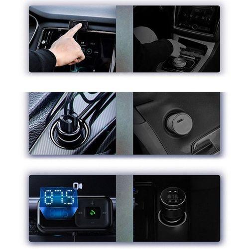 Baseus T typed S-16 FM Transmitter Bluetooth Dual Usb Araç şarj A