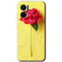 Xiaomi Redmi Note 11E HD Baskılı Kılıf + 9D Tam Ekran Koruyucu - Kırmızı Gül