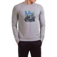 The Beatles Baskılı Gri Erkek Sweatshirt